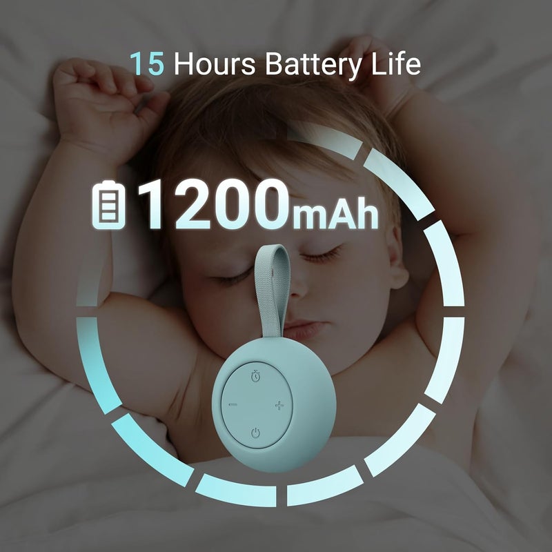 jaroco Portable Baby Sound Machine [White Noise for Babies Kids Adults][Sleep Soother][Timer Function][12 Soothing Sounds] 15 Hours Battery Life, Registry Gift,Shower,Clips on Baby Stroller.Slate - Image 3